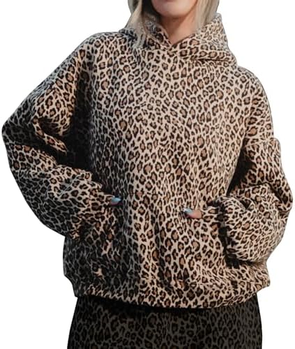 Amazon.com: ACCPUR Leopard Print Hoodies for Women Oversized